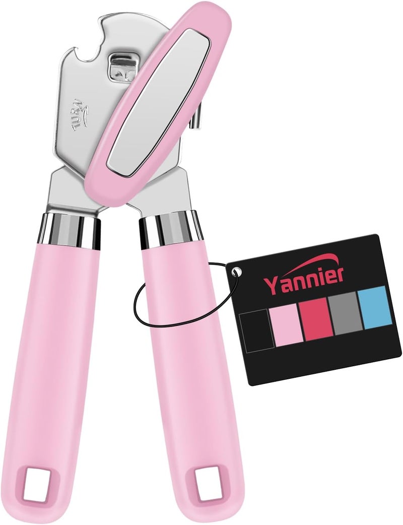Yannier Multifunctional Heavy Duty Can Opener Manual Smooth Edge Can Opener and Bottle Openers with Magnet Durable Sharp Cutting Blade Comfortable Handle Big Effort-Saving Knob Kitchen Tool - Image 1